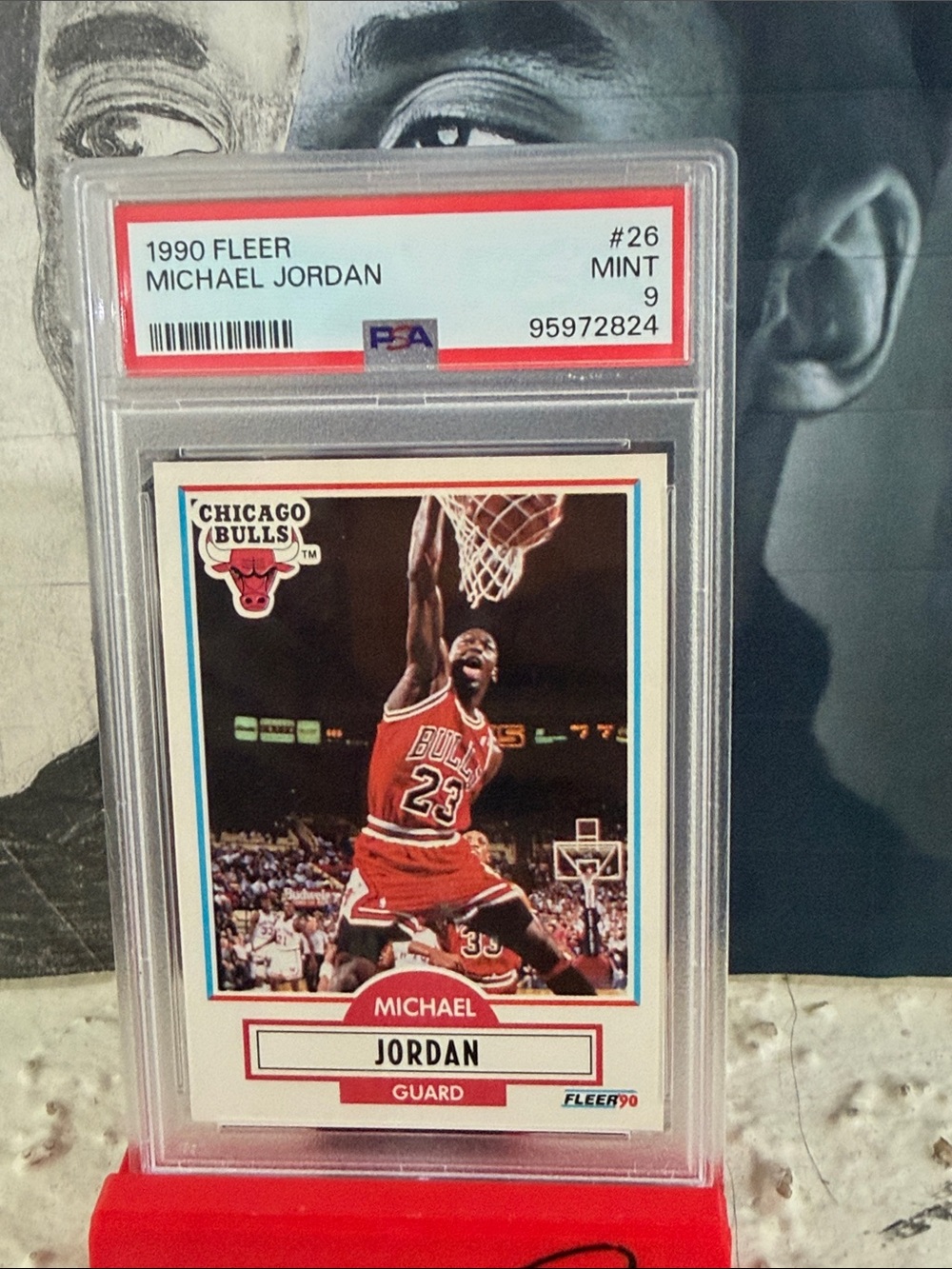 Michael Jordan 1990 Fleer - #26 - PSA Mint 9